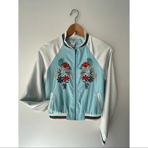 Embroidered 70s-style Bomber Jacket